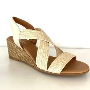 Isabella Espadrilles | Barbra - The Raffia Elastic Espadrille Sandal in Natural