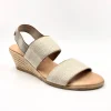 Isabella Espadrilles | Betty - The Elastic 2 Band Espadrille in Natural Linen