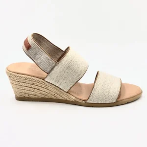 Isabella Espadrilles | Betty - The Elastic 2 Band Espadrille in Natural Linen