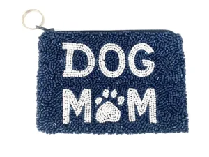 Tiana Design Accessories | The Beaded Dog Mom Pouch in Navy White