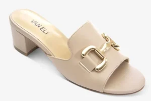 Vaneli Sandals | The Bit Slide Sandal in Light Taupe