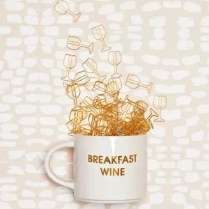 Chez Gagne Accessories | The Breakfast Wine Mug in White Gold