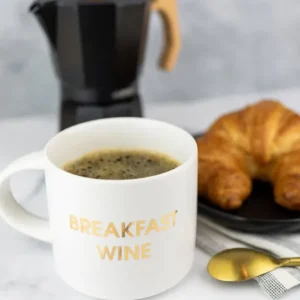 Chez Gagne Accessories | The Breakfast Wine Mug in White Gold