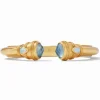 Julie Vos Accessories | Bracelets | The Cannes Demi Cuff in Chalcedony Blue