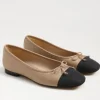 Sam Edelman Flats | The Cap-Toe Ballet in Beige Black