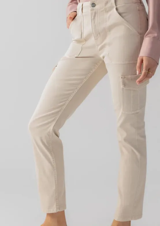 Sanctuary Pants | The Cargo Straight Leg in Toasted Almond