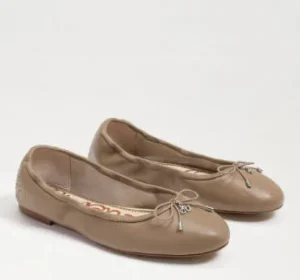 Sam Edelman Flats | The Classic Ballet in Soft Beige Leather