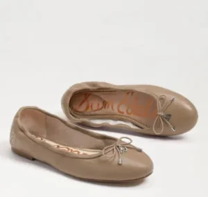 Sam Edelman Flats | The Classic Ballet in Soft Beige Leather