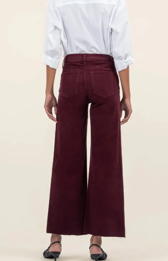 Kut Pants | The Corduroy Wide Leg in Dark Plum