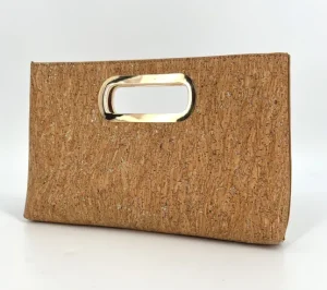 City Design Clutches | Accessories | The Cork Handheld Clutch in Cork Gold