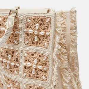 Dolce Vita Totes | Accessories | The Crochet Tote in Natural Pearl