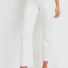Just Black Jeans | The Crop Flare Jean in Optic White