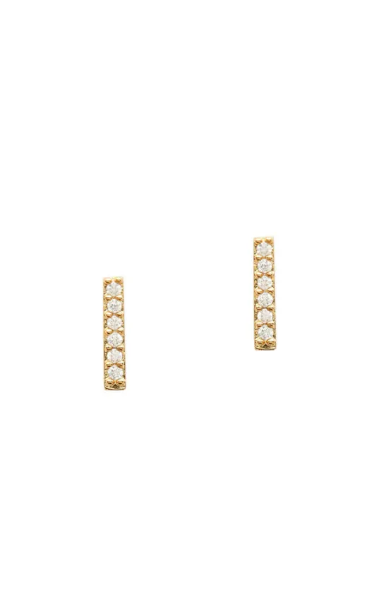 Tai Accessories | Earrings | The CZ Stick Stud Earring in