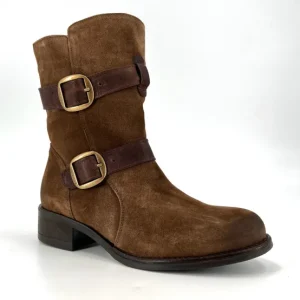 Nassima Boots & Booties | The Double Belt Moto Bootie in