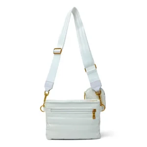 Think Royln Cross-Bodies | The Downtown Crossbody in White Raffia