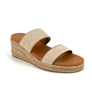 Isabella Espadrilles | The Elastic 2 Band Espadrille in Natural Linen