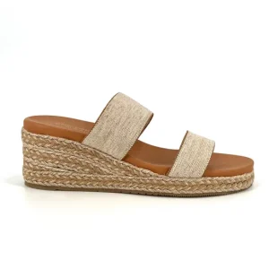 Isabella Espadrilles | The Elastic 2 Band Espadrille in Natural Linen