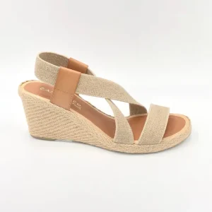 Casteller Espadrilles | The Elastic Espadrille Sandal in Natural Linen