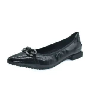 Flexx Flats | The Flexible Pointed Flat with Ornament in Patent