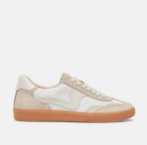 Dolce Vita Sneakers | The Gum Sole Court Lace Sneaker in Ivory Multi