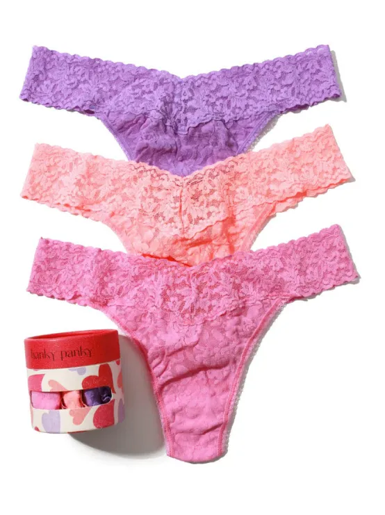 Hanky Panky Accessories | The Heart Three Pack Original Rise Thong