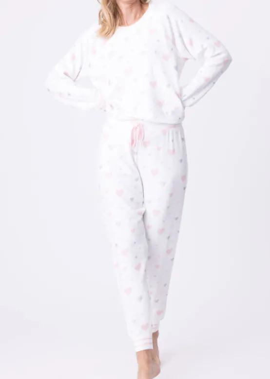 pj salvage Loungewear | The Hearts Brushed Set in