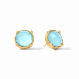 Julie Vos Accessories | Earrings | The Honey Stud in Capri Blue