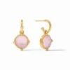 Julie Vos Earrings | Accessories | The Honeybee Hoop and Charm in Iridescent Rose