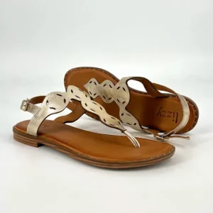 Lizzy Sandals | The Laser Cut Comfort Thong Sandal in