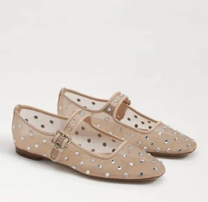 Sam Edelman Flats | The Mesh with Crystals Maryjane Ballet in Pink