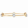 Julie Vos Accessories | Bracelets | The Milano Bangle in Chalcedony Blue