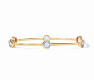 Julie Vos Accessories | Bracelets | The Milano Bangle in Chalcedony Blue