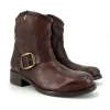 Nassima Boots & Booties | The Moto Bootie in Marron