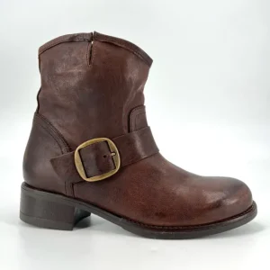 Nassima Boots & Booties | The Moto Bootie in Marron