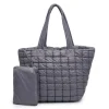 Urban Expressions Totes | The Nylon Puffer in Carbon Grey