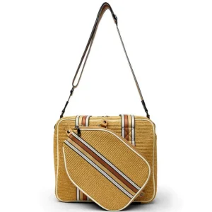 Think Royln Totes | The Pickleball Tote in Dune Raffia