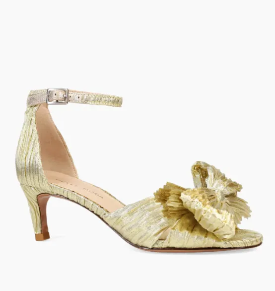 Pelle Moda Event Shoes | The Pleated Bow Sandal in