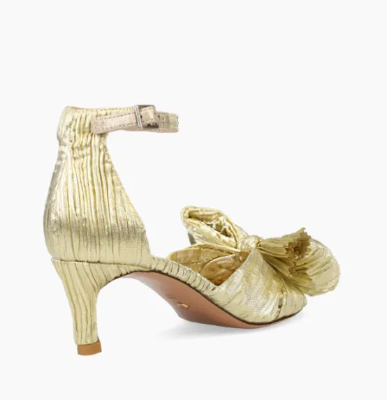 Pelle Moda Event Shoes | The Pleated Bow Sandal in