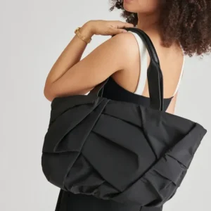 Dolce Vita Totes | The Pleated Nylon Tote in