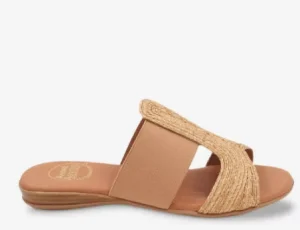 Andre Assous Sandals | The Raffia & Elastic Slide Sandal in