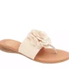 Andre Assous Sandals | The Raffia Elastic Thong Sandal w Flower in