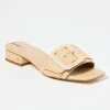 Sam Edelman Sandals | The Raffia Flat Sandal with Beaded Buckle in