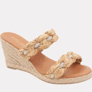 Andre Assous Sandals | Espadrilles | The Raffia With Crystal Braided Band Espadrille in