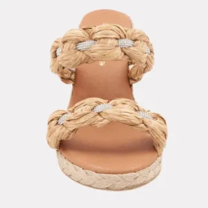 Andre Assous Sandals | Espadrilles | The Raffia With Crystal Braided Band Espadrille in