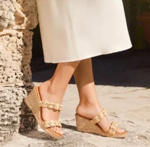 Andre Assous Sandals | Espadrilles | The Raffia With Crystal Braided Band Espadrille in