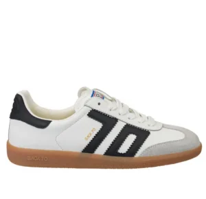 Back 70 Sneakers | The Retro Soccer Lace Sneaker in White Black