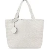 Ilse Jacobsen Totes | Accessories | The Reversible Woven Tote in White & Silver