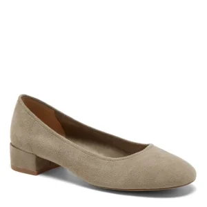 Silent D Pumps | The Round Toe Classic Low Heel Pump in Suede