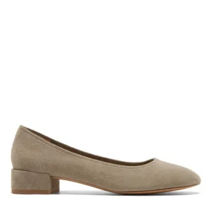 Silent D Pumps | The Round Toe Classic Low Heel Pump in Suede