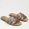 Sam Edelman Sandals | The Sequin Bay Slide Sandal in Molten Gold